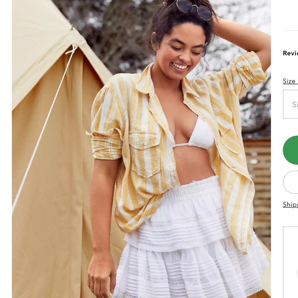 DO NOT BUY! ISO aerie rock n ruffle white XS/XXS